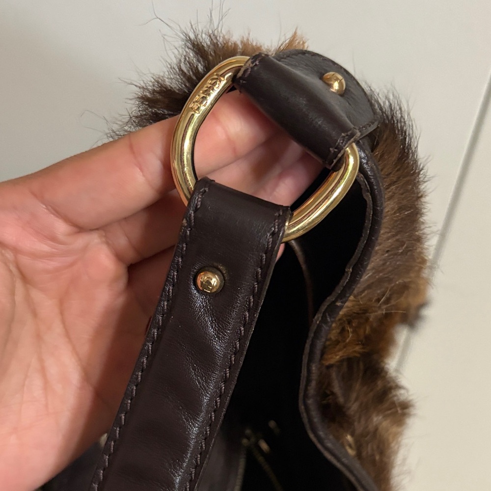 FENDI vintage calf hair hobo drawstring bag - Picture 13 of 17